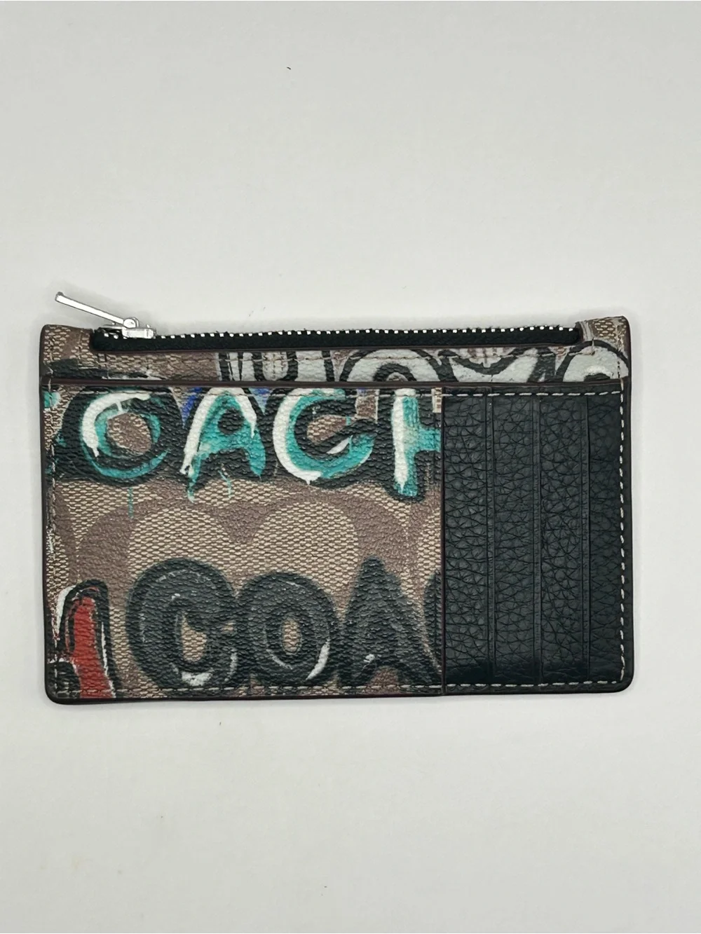 Coach X Mint + Serf  Graffiti Zip Card Holder